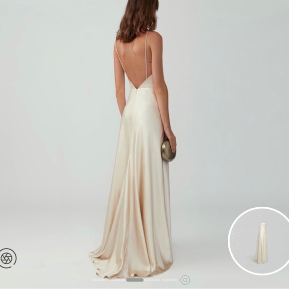 Fame & Partners Rosabel Maxi Dress, size 8, gold/champagne - Picture 6 of 11